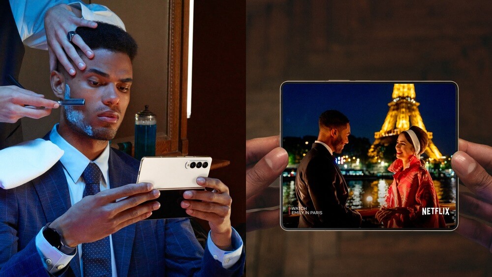 Samsung Galaxy Z Fold4 pozeranie filmov